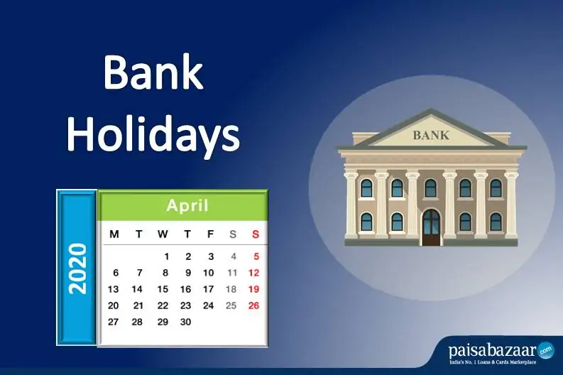 Bank Holidays in April 2020