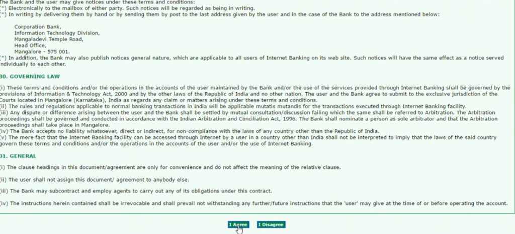 Coporation Bank Netbanking
