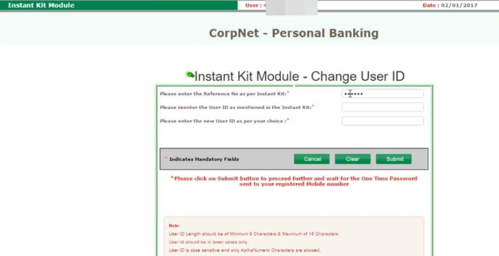 Coporation Bank Netbanking