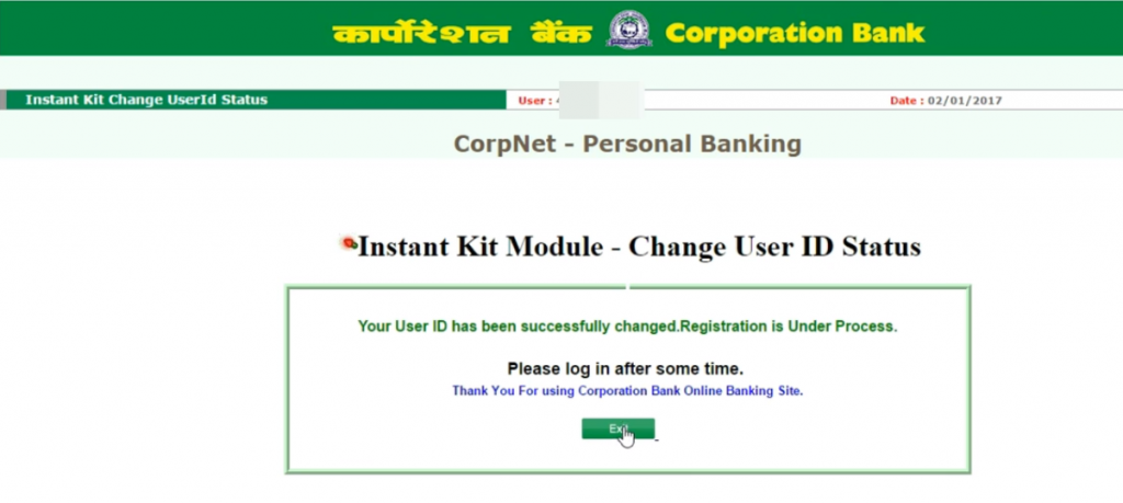 Coporation Bank Netbanking