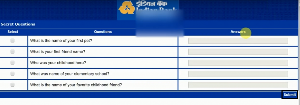 Indian Bank Netbanking Registration