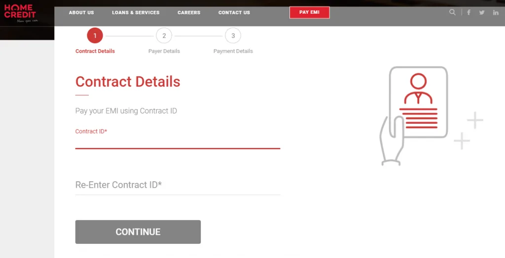 Pay emi store home credit