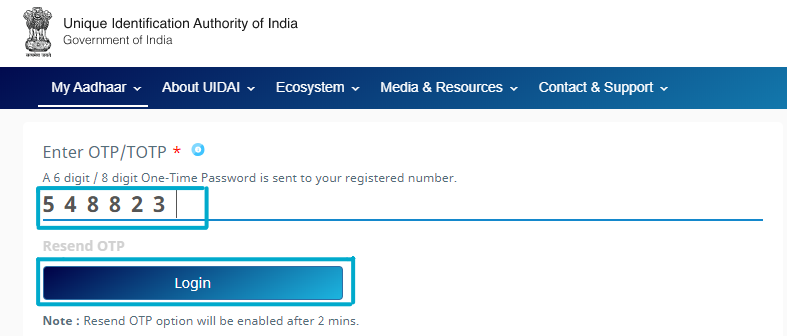 Update Aadhaar Address