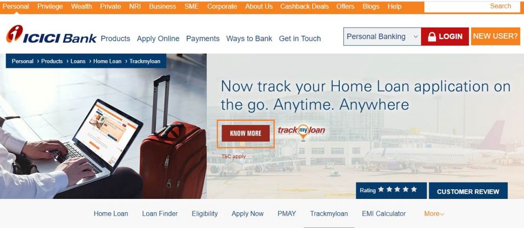 ICICI Home Loan Status