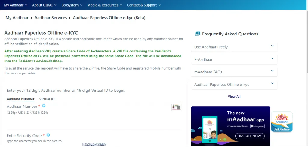 offline aadhaar data verification