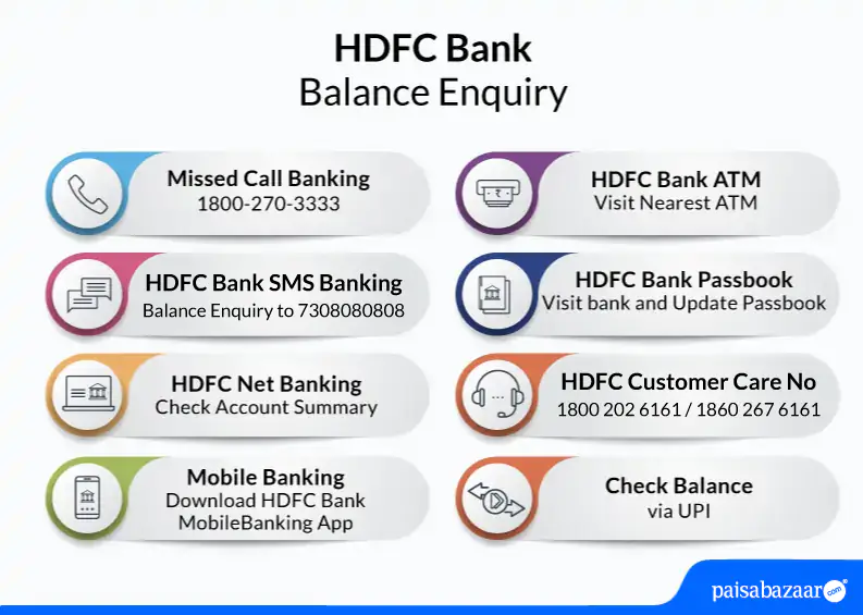 HDFC Bank Balance Enquiry