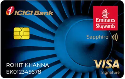 Image of Emirates Skywards ICICI Bank Sapphiro Credit Card