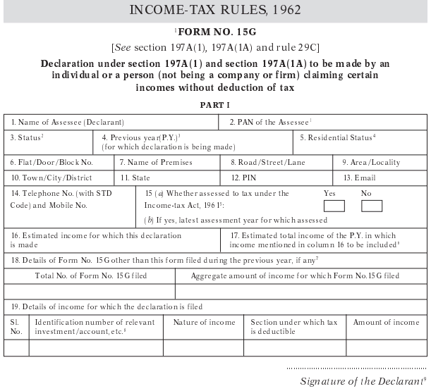Form 15g How To Download Form 15g Online Paisabazaar Com