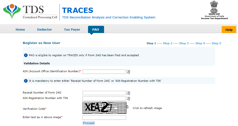 TRACE PAO Registration
