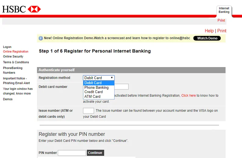 HSBC Netbanking Login 1