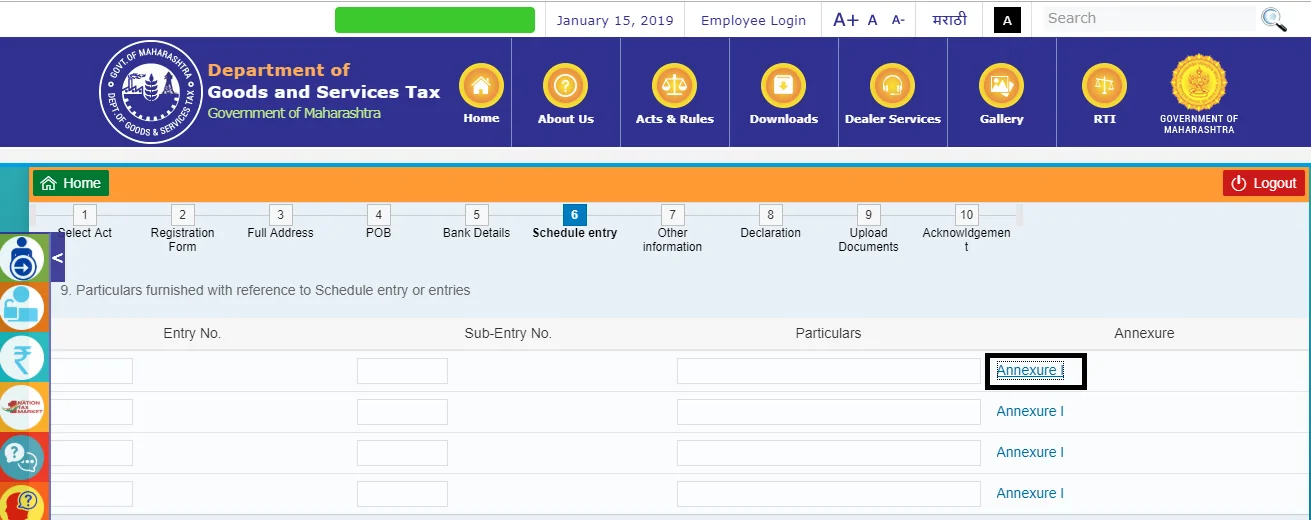 Annexure Profession Tax Maharashtra