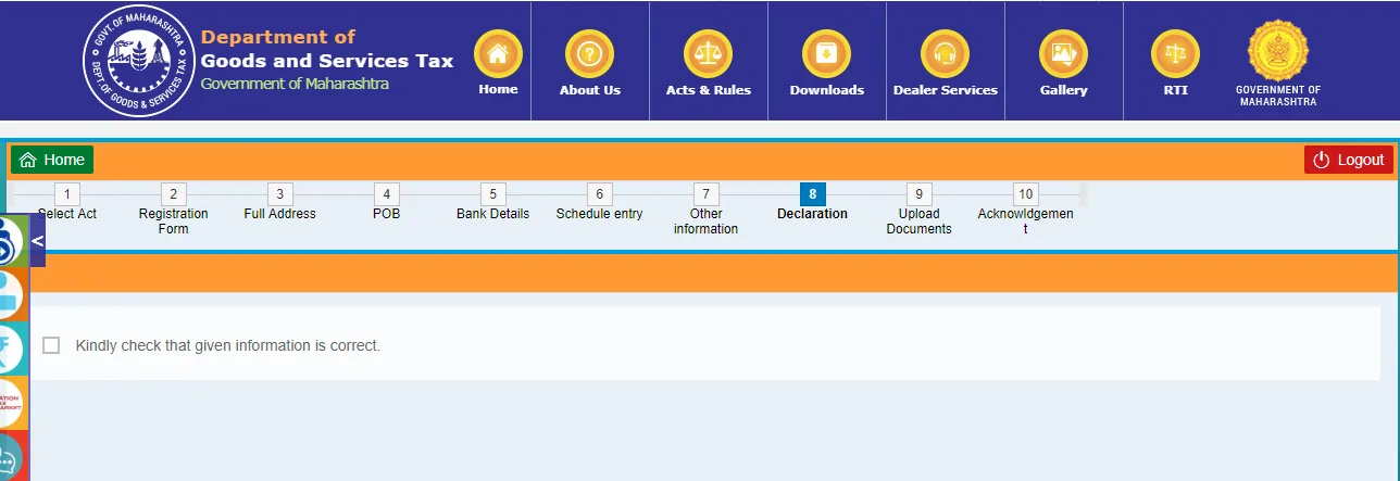 Declaration Profession Tax Maharashtra