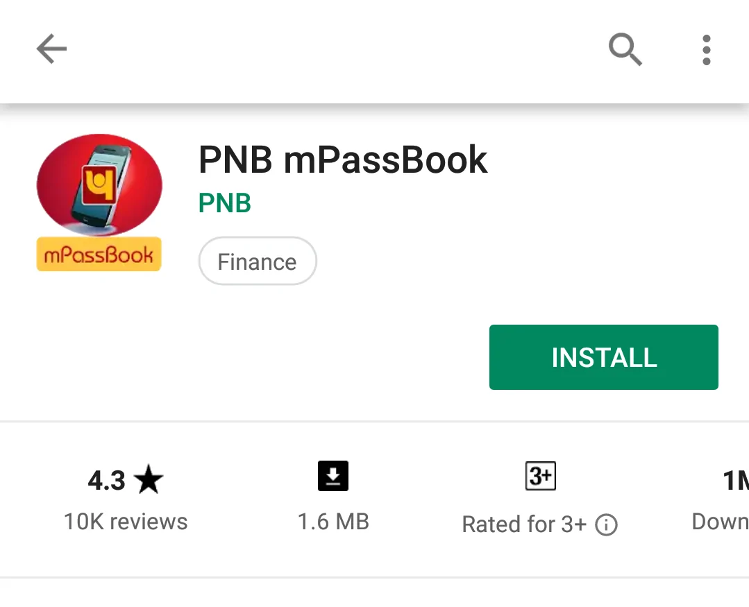 1 - PNB Mini Statement mPassbook download