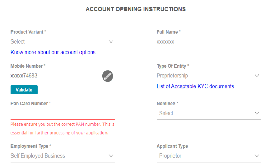 HDFC Current Account